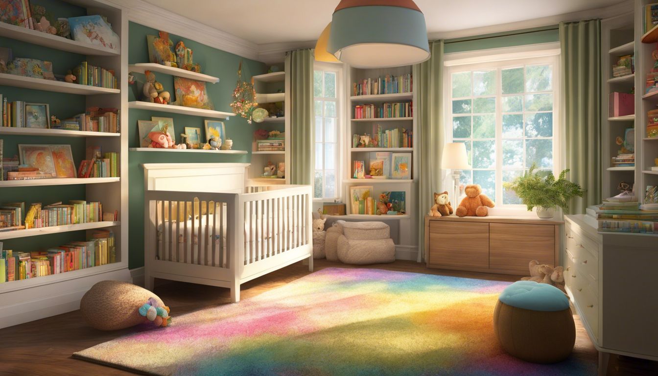 A charming nursery adorned with whimsical name plaques and playful toys.